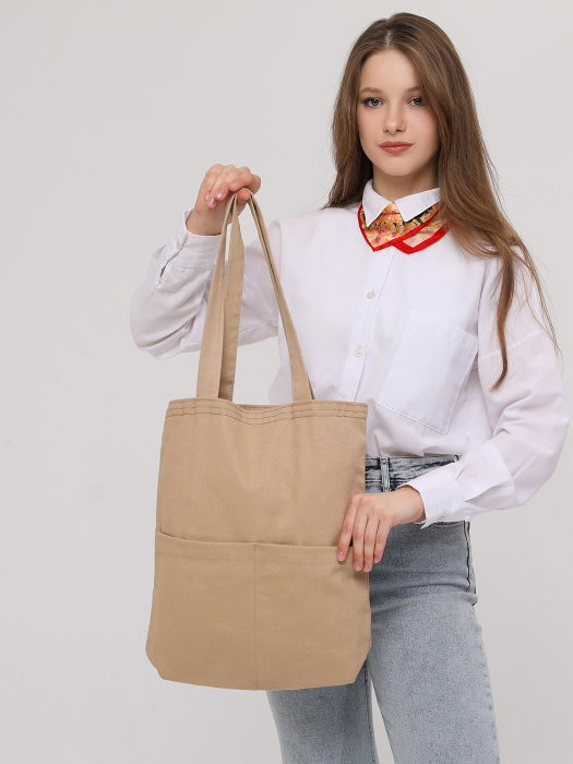 Zoozie Bags Bolso Tote Beige en Gabardina Zoozie Bags Bolso Tote Beige en Gabardina